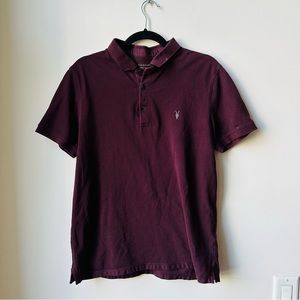 MEN'S ALL SAINTS POLO - Color Plum - Size Large